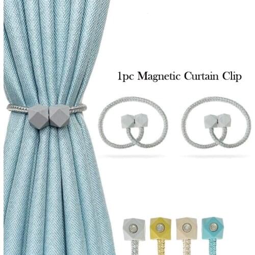 1pc Home Decor Buckle Curtain Holder Magnetic Curtain Clip Tieback Curtains Clip Strap Clips Curtain Accessories Curtains Decor