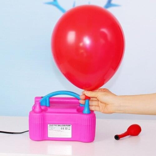 1Pcs Portable High Voltage Double Hole AC EU Inflatable Electric Pump Balloon Air Balloon Pump Inflator Pump Portable Air Blower