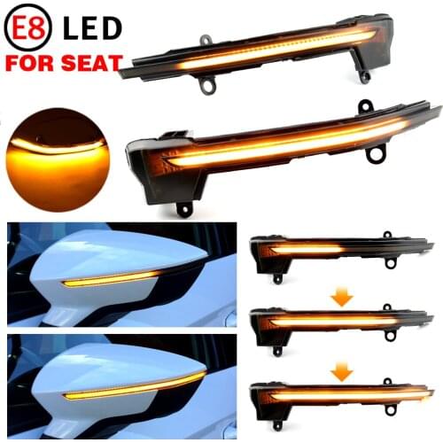 2pcs Dynamic LED Turn Signal Blinker for Seat Ateca 5D 2016 2017 2018 2019 FR Car Side Mirror Indicator light For Seat Tarraco