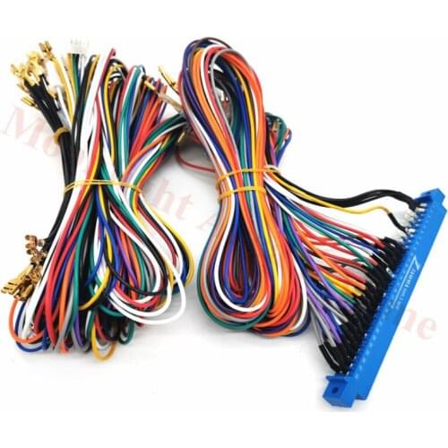 28Pin Blue jamma Harness arcade cocktail games wires button joystick jamma game wire harness