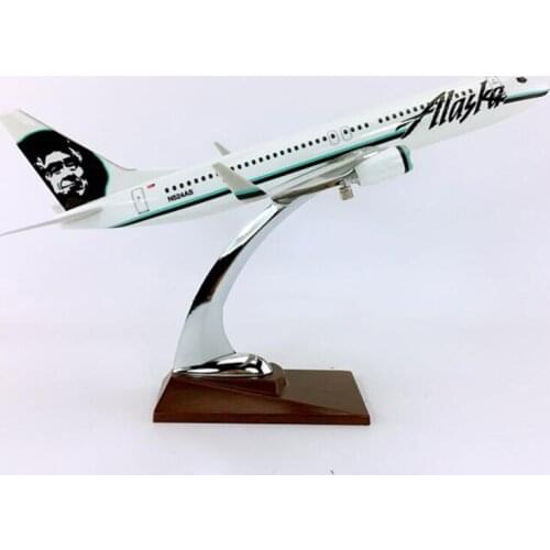 32CM 1/144 Scale Airplanes Boeing B737 Model ALASKA Airlines Aircraft Diecast Resin plane Model collection Display