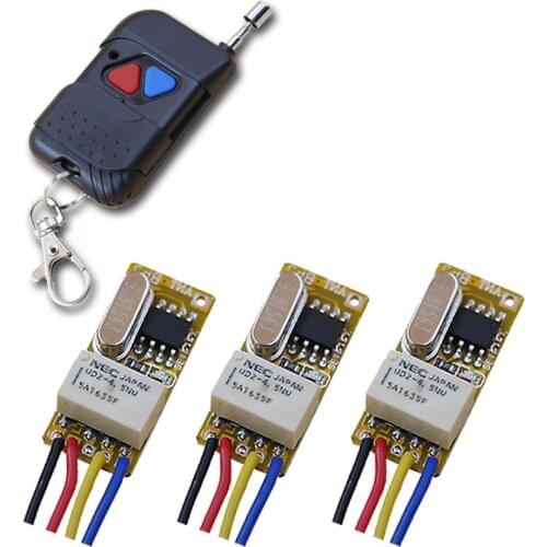 4pcs/set) New Wireless Remote Control Switch 1 Channal Intelligent Home Appliance System 3X Receiver+1XTransmitter 315MHZ