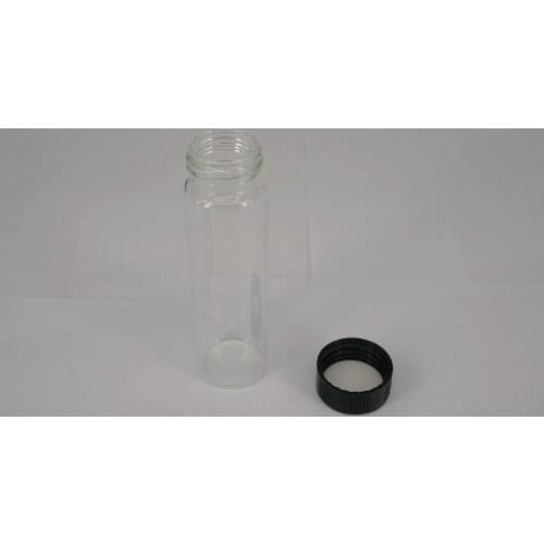 5pcs 40ml Clear Glass Seal Bottle Reagent Bottle Sample Vials Plastic Lid Screw Cap Screw On Cover