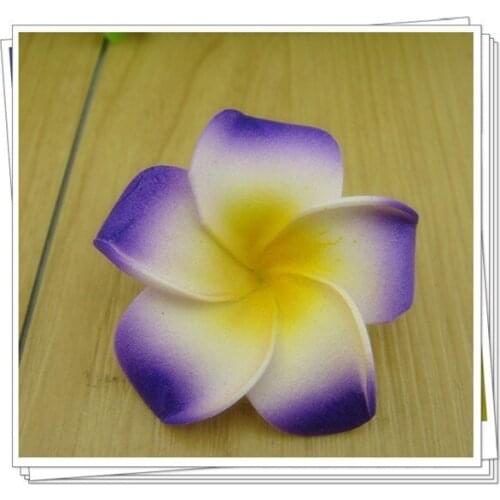 8CM 7Colors Foam Hawaiian Plumeria Flower Frangipani Flower /DIY Accessories/Hand Craft Flower Wedding Floral 50 Pieces/Lot