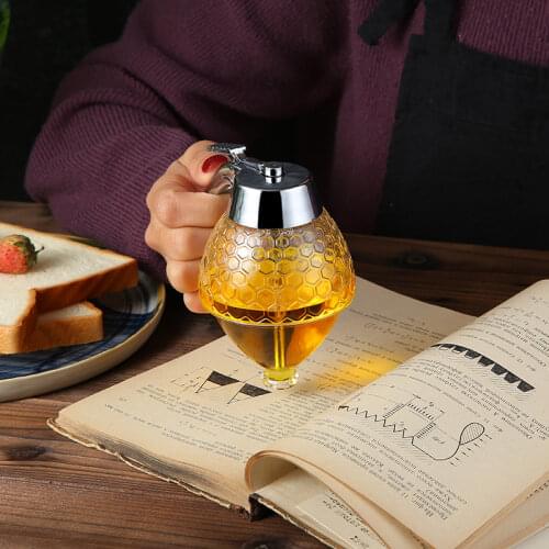 Acrylic Honey Squeeze Bottle Jar Tools Restaurant Tableware Honey Pot Kitchen Seasoning Bottle Syrup Oil Soy Sauce Vinegar