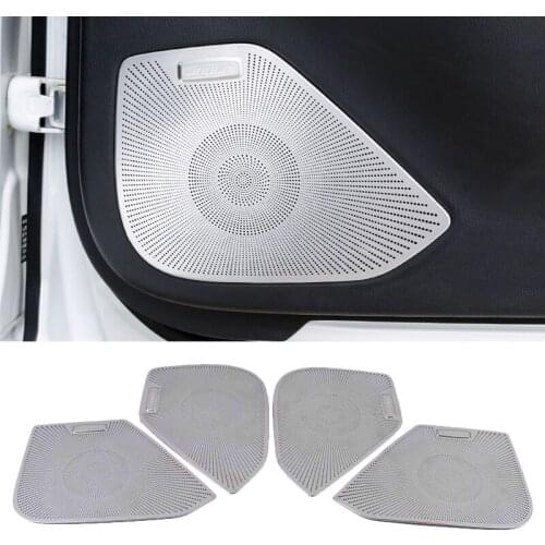 For MAZDA CX-8 2017 2018 2019 Car Styling Door Gate Loudspeaker Sound Chrome Pad Cover Trim Frame Sticker Interior Accessories