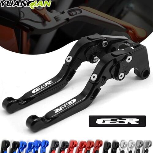 For SUZUKI GSR600 GSR 600 2006-2011 GSR750 GSR 750 2011-2016 Motorycle CNC Folding Extendable Brake Clutch Levers GSR logo