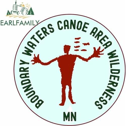 EARLFAMILY 13cm x 12.7cm for Boundary Waters Canoe Car Stickers Refrigerator Windows Decal Windshield Waterproof Car Assessoires