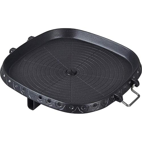 Hot Square Nonstick Korean Grill Pan Barbecue Portable Hot Plate Stone Coating Household Outdoor Baking Tray