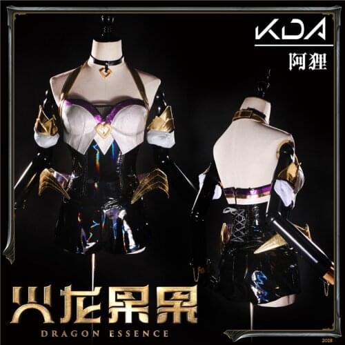 Hot New!!!LOL Hot Game Cos KDA Nine-Tailed Fox AhriAhri Dress Cool Design Christmas Cosplay Costume for Women Customized Made
