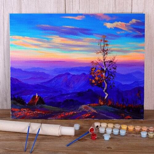 Landscape Autumn Silence Paint By Numbers Set Acrylic Paints 40*50 Picture By Numbers Photo Handmade Children Wall Drawing