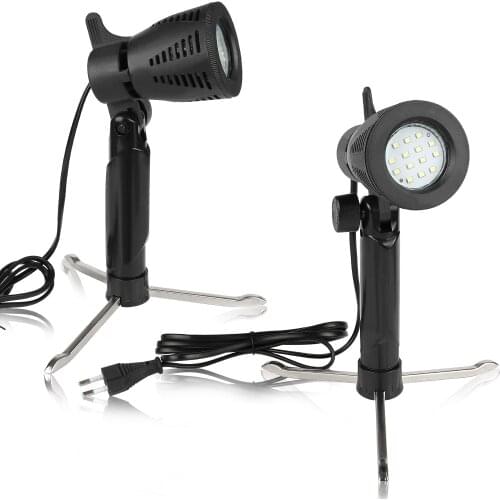 Photography LED Continuous Light Lamp 3800K 5500K Portable Camera Photo Cold Warm Lighting for Table Top Photo Studio 2 Sets