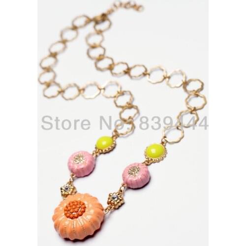 Fashion Color Pumpkin Enamel Halloween Necklace For Women Handmade Appointment Date Gift Bohemia New Arrival Jewelry