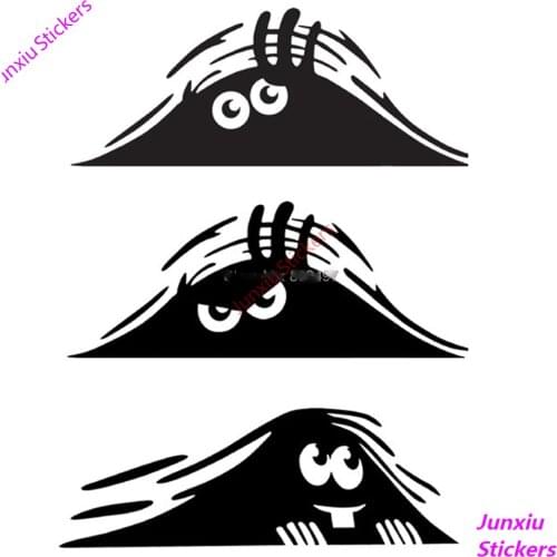 Newest Car Styling Dune Sand Monster Peeping Peering Car Stickers and Decorative Exterior Decoration PVC19x7cm
