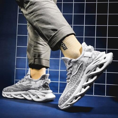 2020 New Outdoor Men Running Shoes for Men Jogging Walking Sports Shoes High-quality Lace-up Athletic Breathable Blade Sneakers