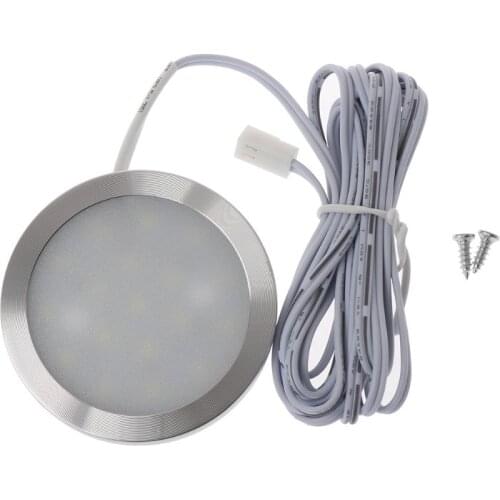 2021 New Round 12V Display Cabinet LED Light Furniture Wardrobe Counter Shelf Lamp