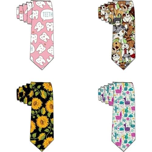 New Funny Neckties For men Cartoon Novelty Fashion Ties Anime Printed Neck ties Wedding Gift Party Accessories 5LD46