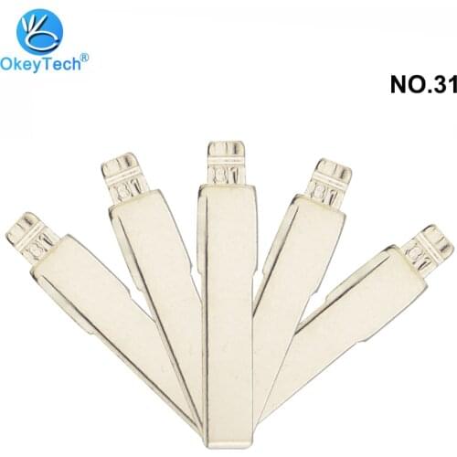 OkeyTech 10pcs/lot 31 KD Key Blade HU66 HAA Uncut Flip Car Key #31 Blade for VW Passat Bora Seat Skoda KEYDIY for KD900 Machine