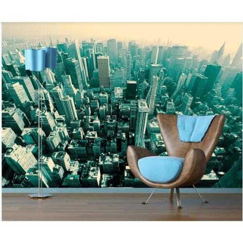 Custom photo 3d wallpaper Modern aerial view overlooking the city home decor living room 3d wall murals wallpaper for walls 3 d