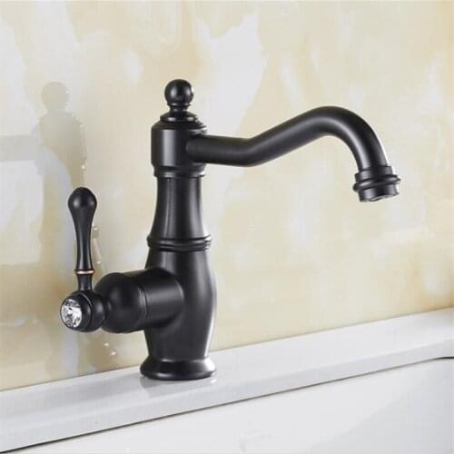 Solid Brass Simple Deaign Deck Mount Vessel Faucet Matt Black Square Bathroom Small Basin Tap Mixer