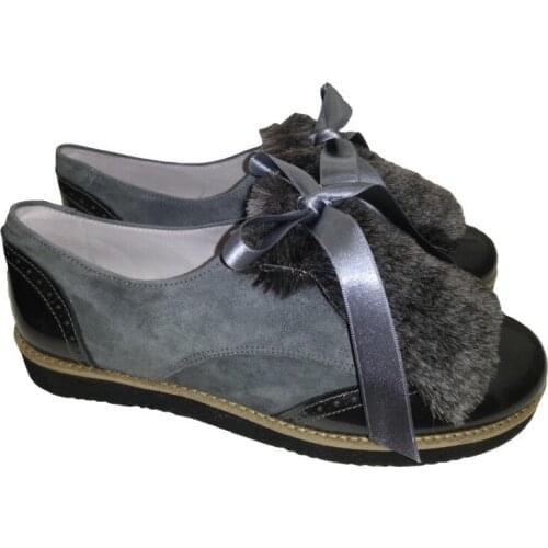 Girl or girl blucher shoes with pirufin platform