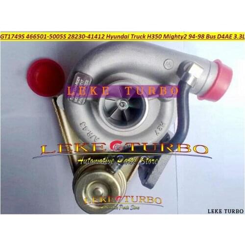 Turbo GT1749S 466501 466501-0004 28230-41401 Turbocharger For HYUNDAI Truck H350 Mighty II 1994-98 Chrorus Bus H600 D4AE 3.3L