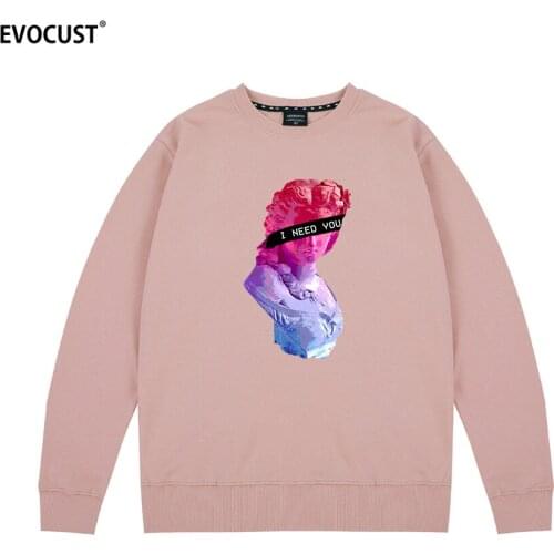 Vaporwave david i need you music Michelangelo Statue HipHop Sweatshirts Hoodies men women unisex Combed Cotton