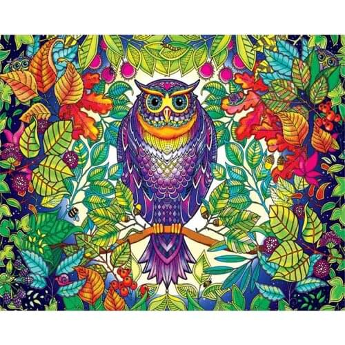 Yumeart Diamond Painting By Number Owl Animal Flower Needlework Diamond Embroidery Mosaic Crystal Rhinestones Cross Stitch Kits