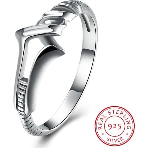 New Real 100% S925 Silver Ring Personality Arrowed Wedding Engagement Gift Ring For Women Fashion Jewelry