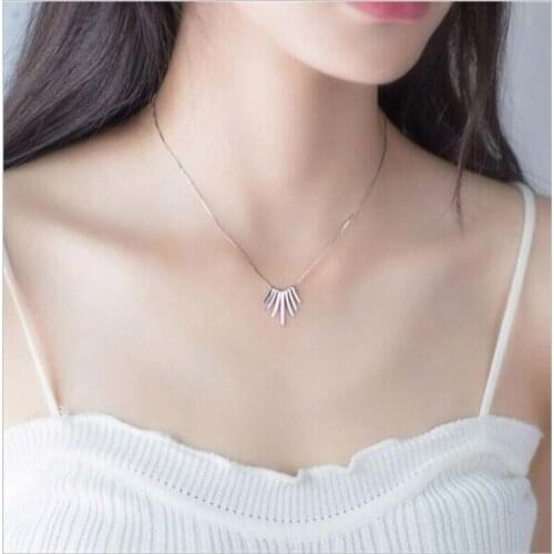 Season Gate 925 Sterling Silver Chain Geometry Tassels Personality Necklace for women SN012