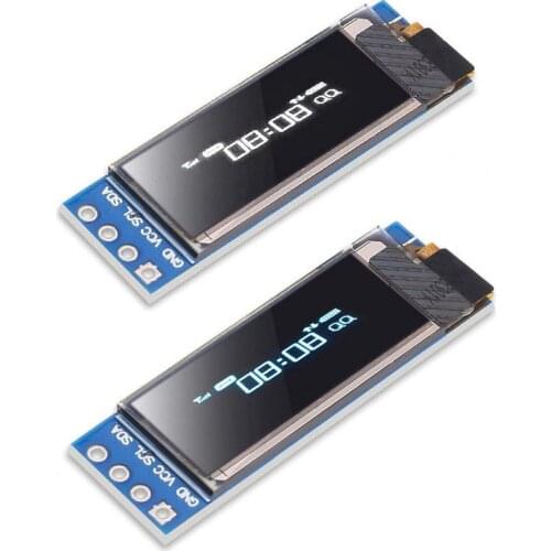 0.91'' LCD Display IC DIY Module OLED SSD1306 for Anduino 128x32 I2C White Blue DC 5V 0.91 Inch 6Pin IIC for Raspberry Pi SMT32