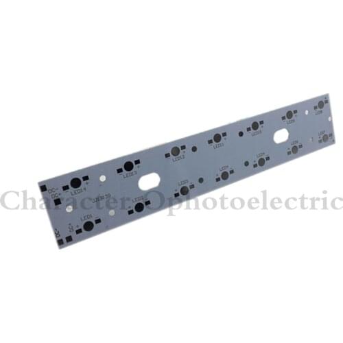 1pcs 257mm x 47mm Aluminium PCB Circuit Board for 14PCS x 1W,3W,5W LED In Series