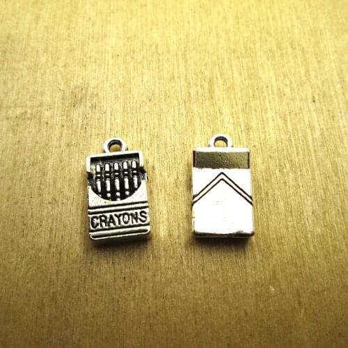 12pcs--16x9x4mm Crayons Charms Crayons Charms pendants ,DIY Supplies DIY necklace/ bracelets charms antique silver tone