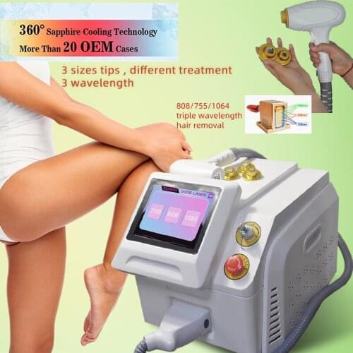 2021 New Product 755 808 1064nm Diode Laser Permanent Painless Effetctive Hair Removal Laser Machine For All Kind Skin Hair