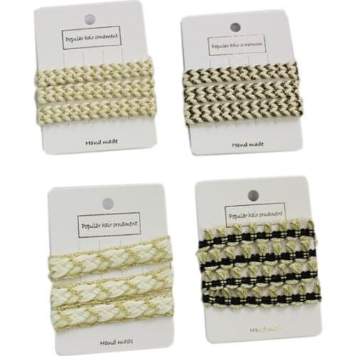 5 yards Cotton Braid Trim Goden Rope cotton mixed braided Tape Twisted Cotton Cords 15mm width Craft Decor Ropes