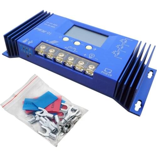 60A 40A Solar Charger Controller PWM Solar Battery Panel Charge Controller Regulator LCD Display