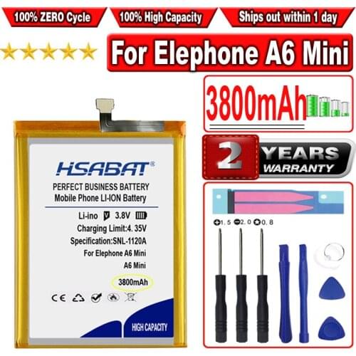 HSABAT 3800mAh Battery for Elephone A6 Mini A6mini