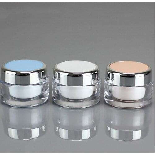 Pink Blue Round 15g 20g 40g 50g Acrylic Skincare Cream Jar Pot Facial cleaner Empty Cosmetic Containers Bottles 20pcs/lot