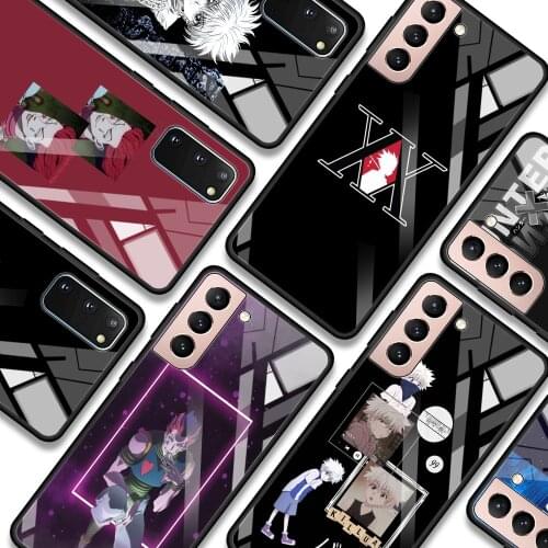 HUNTER x HUNTER Phone case For Samsung S21 S20 Ultra Plus FE S10e Lite S10 S9 S8 plus Glass Bumper Soft Fundas