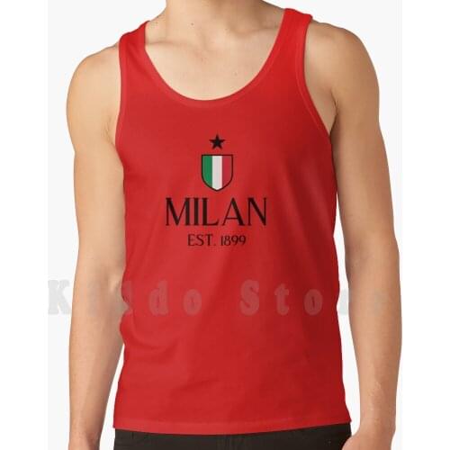 Black Tank Tops Vest Sleeveless Calcio Rossoneri Rossonero Italia Italy Football Soccer Italian Football Italian Soccer