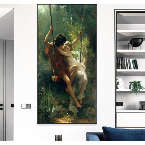 Famous France Painter Pierre Auguste Cots Springtime Canvas Painting Posters and Prints Wall Art Pictures for Living Room Decor