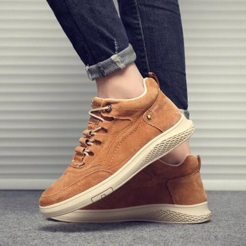 Fashion Men Casual Shoes Lace-up Breathable Men Sneakers Retro trend Comfortable men work shoes High Quality Non-slip Flat shoes