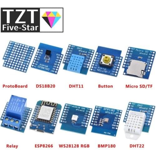 Esp8266 D1 Mini Pro Wifi Development Board Nodeu Ws2812 Rgb Dht11 Dht22 Am2302 Relay Ds18b20 Bmp180 Motor For Wemos Diy Kit