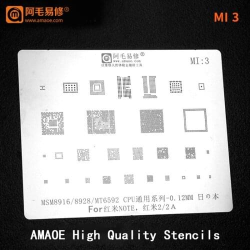 MSM8916/MSM8928/MT6592 CPU RAM For Redmi note/2/2A PM8916 POWER IC Chip BGA Reballing Stencil Solder BGA Direct Heating Template