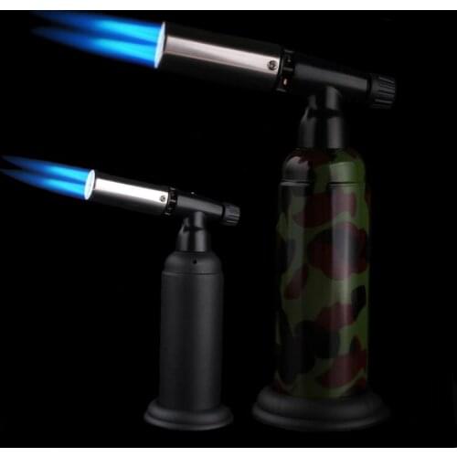 New kitchen Spray Gun Torch Lighter Turbo Jet Windproof Double Flame Camping Lighter Big Firepower Inflatable Butane Gas Outdoor
