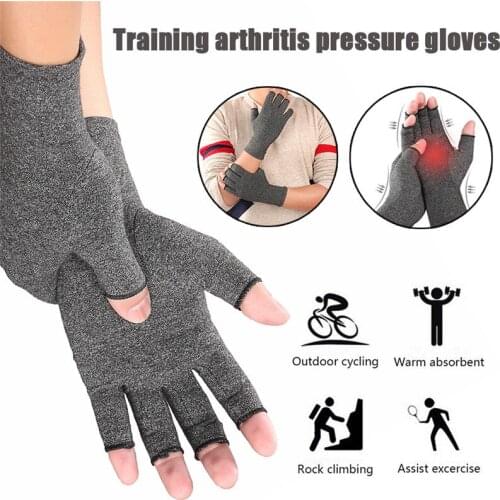 1 Pair Compression Arthritis Gloves Premium Arthritic Joint Pain Relief Hand Gloves Therapy Open Fingers Compression Gloves