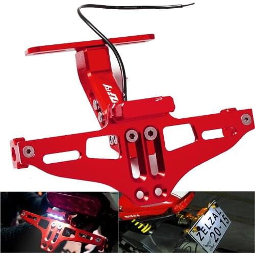 Motorcycle Adjustable Bracket Licence Plate Holder Frame Number Plate For YAMAHA YZFR1 YZF-R1 2004 2005 2006 2007 2008 2009 2008