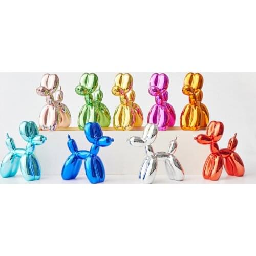 Luxurious Modern balloon dogs sculptures household adornment art Resin Craft Sculpture Art for Statue Home Decoration