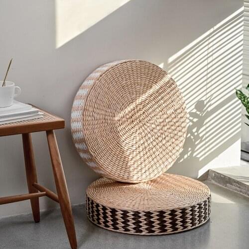 Southeast Asian Style Woven Seat Pier Straw Woven Balcony Bay Window Decoration Cushion Sofa Pier Meditation Cushion Futon