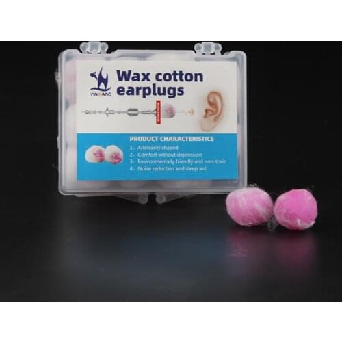 12PCS Wax Cotton Noise Reduction Earplugs Noise Travel Sleep Swimming Soundproof Protect Hearing Noise Reduction Cotton saftly